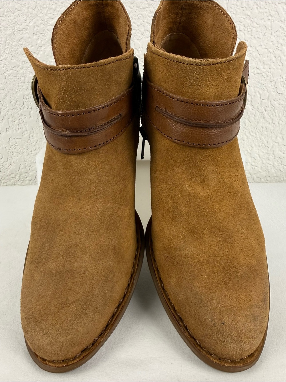 Born | Kati Ankle Booties | Tan Brown Leather & Suede | Women's 7.5 - Picture 5 of 11